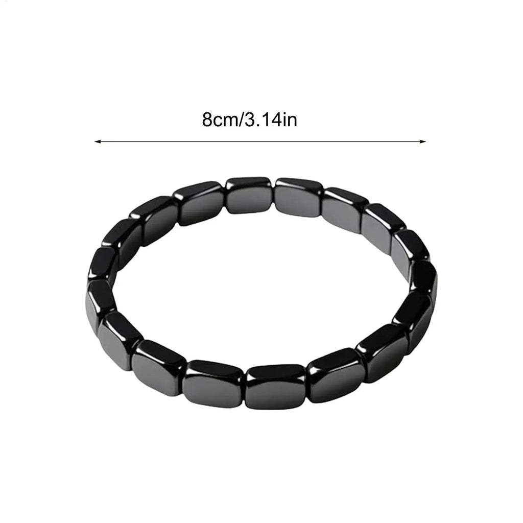 Hematite Bracelet Masculine Bracelet with Natural Hematite Masculine Jewellery Wrist Decor Everyday Wear for Father Husband