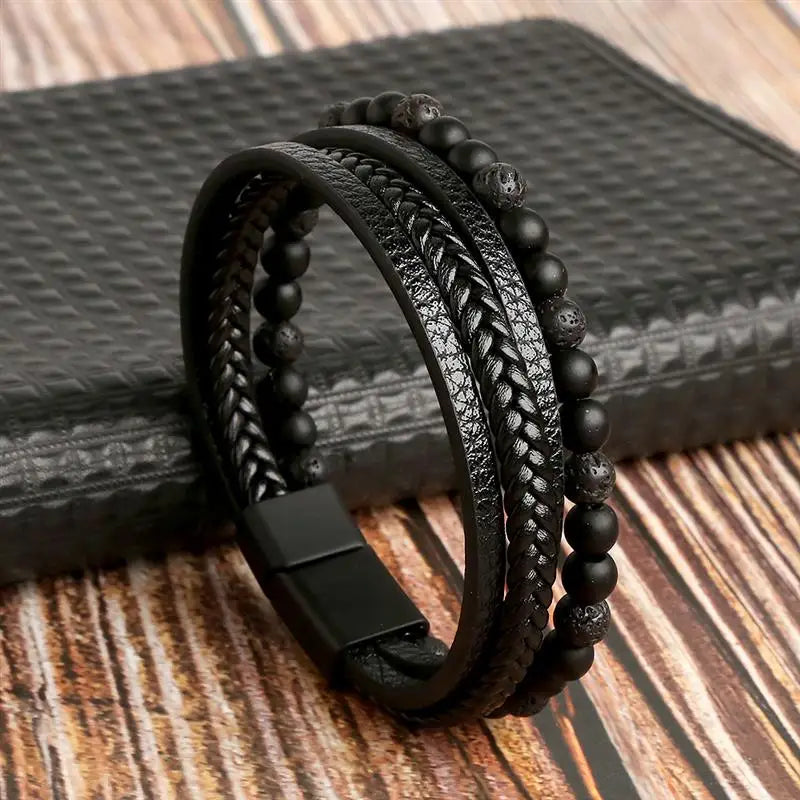Multilayer Leather Rope Bracelet