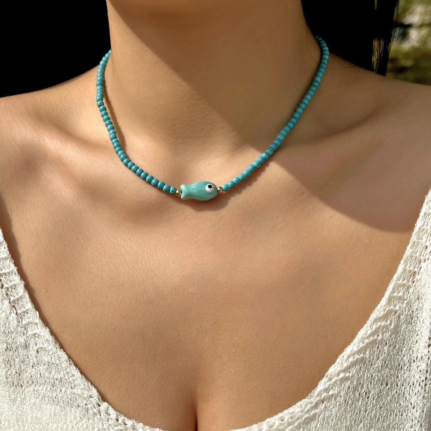 Starfish Beaded Choker