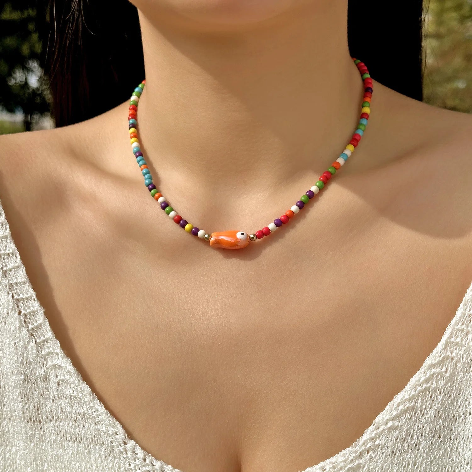 Starfish Beaded Choker