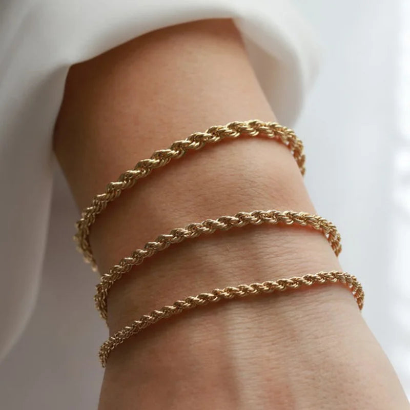 Twisted Rope Chain Bracelet