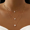 Crystal Zircon Layered Necklace