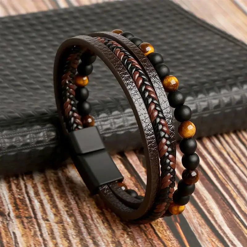 Multilayer Leather Rope Bracelet