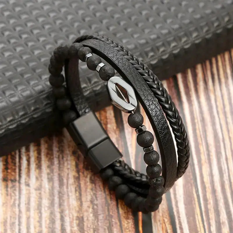Multilayer Leather Rope Bracelet