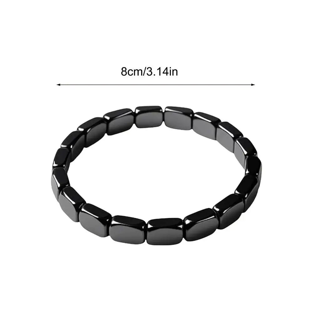 Hematite Bracelet Masculine Bracelet with Natural Hematite Masculine Jewellery Wrist Decor Everyday Wear for Father Husband