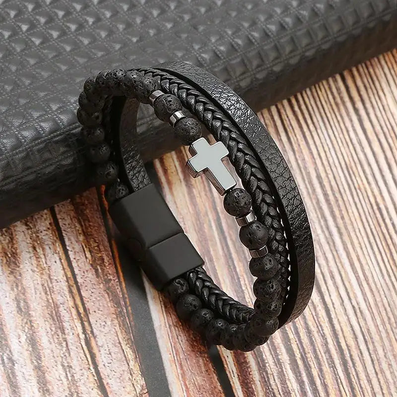 Multilayer Leather Rope Bracelet