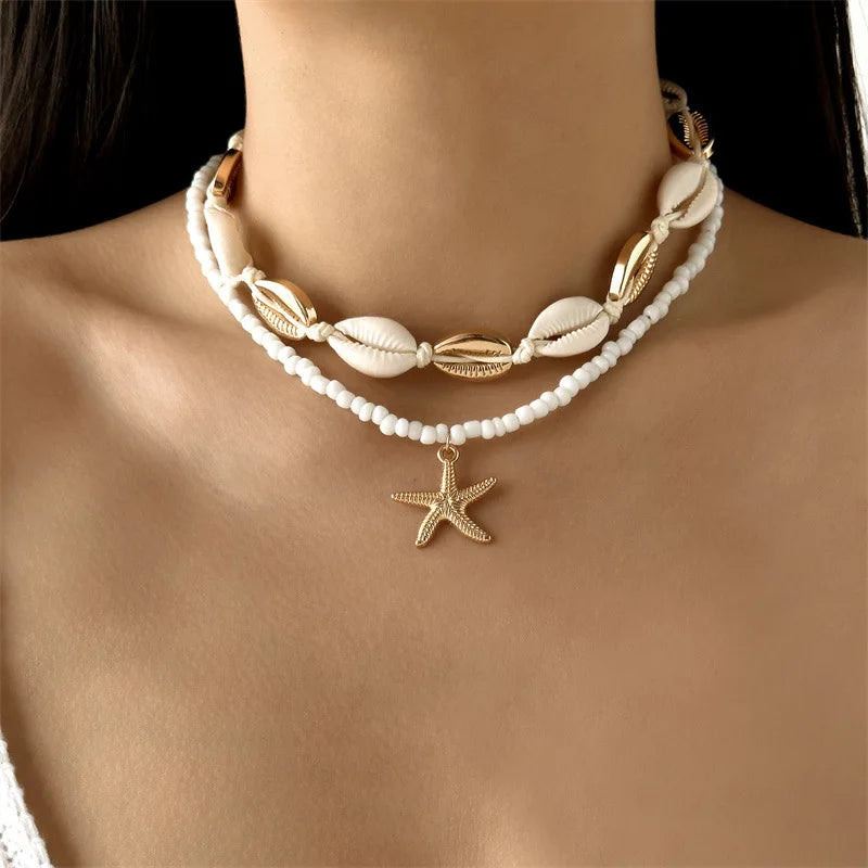 Starfish Beaded Choker