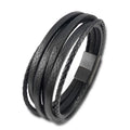 Leather & Steel Bangle