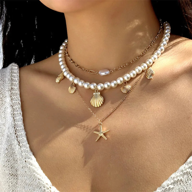 Starfish Beaded Choker