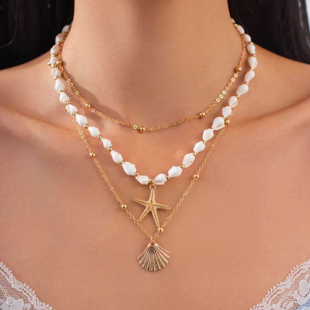 Starfish Beaded Choker