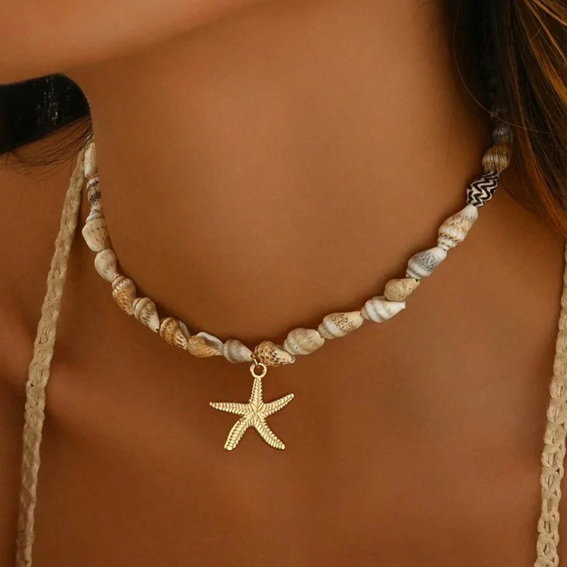 Starfish Beaded Choker