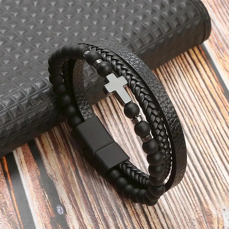 Multilayer Leather Rope Bracelet