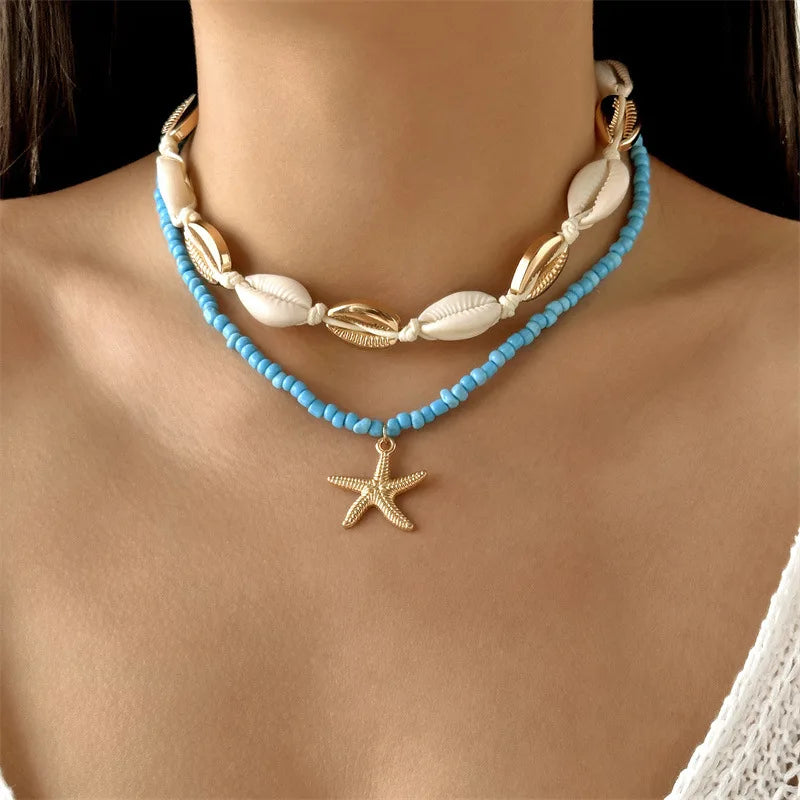 Starfish Beaded Choker