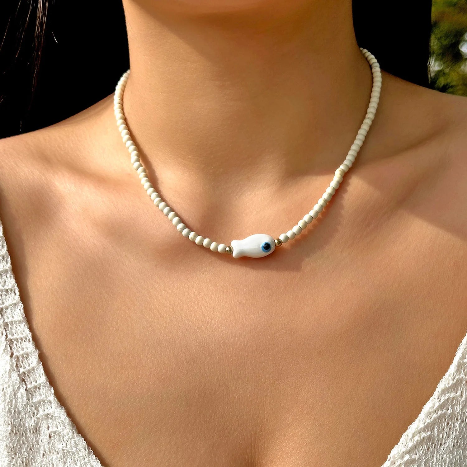 Starfish Beaded Choker
