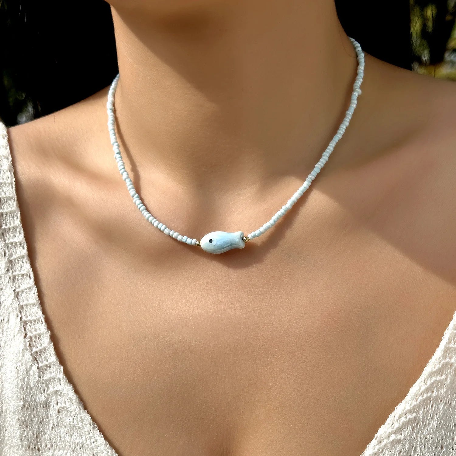 Starfish Beaded Choker
