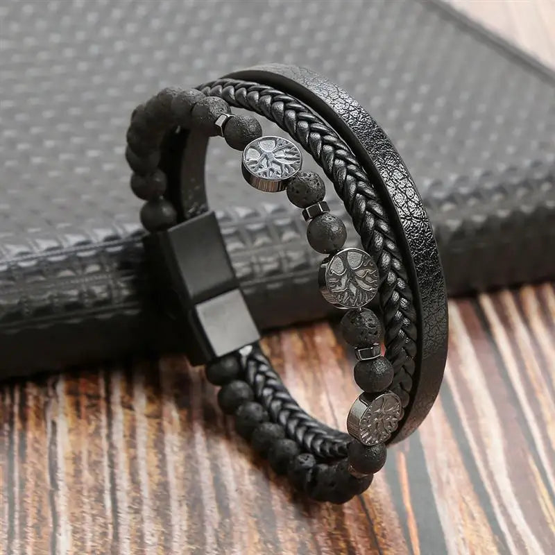 Multilayer Leather Rope Bracelet
