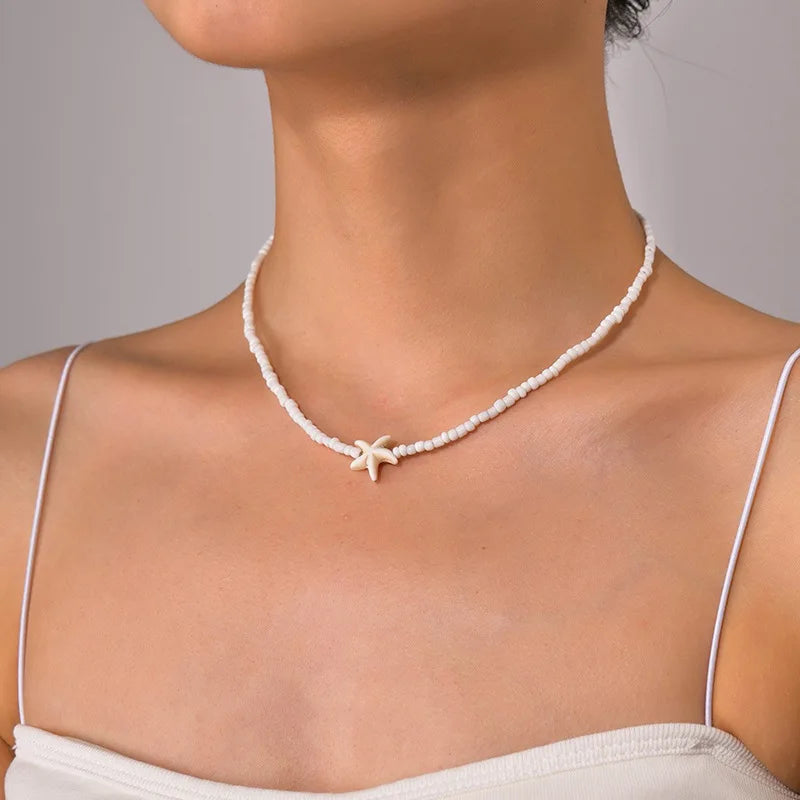 Starfish Beaded Choker
