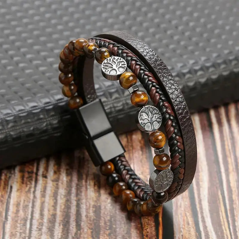 Multilayer Leather Rope Bracelet