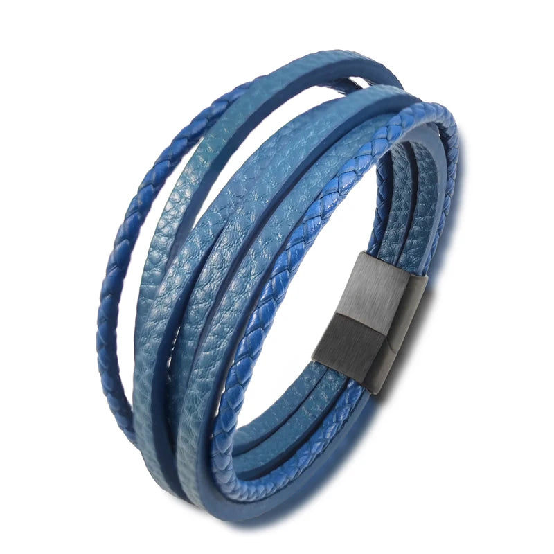 Leather & Steel Bangle