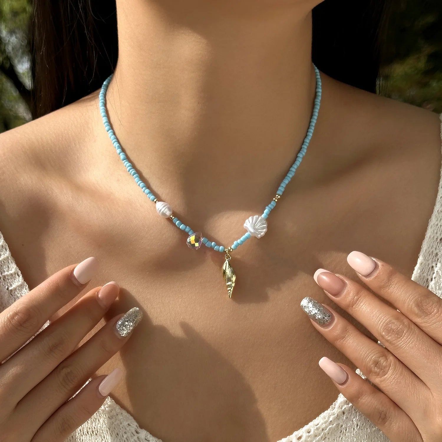 Starfish Beaded Choker