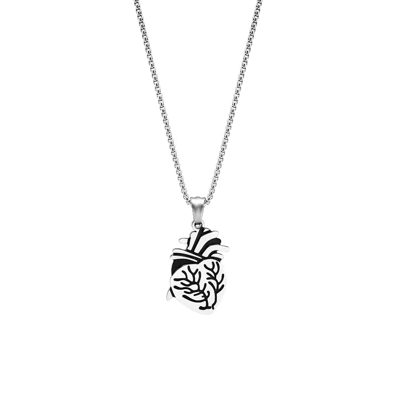 Couples Heart Pendant Necklace