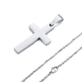Cross Pendant Necklace — Stainless Steel