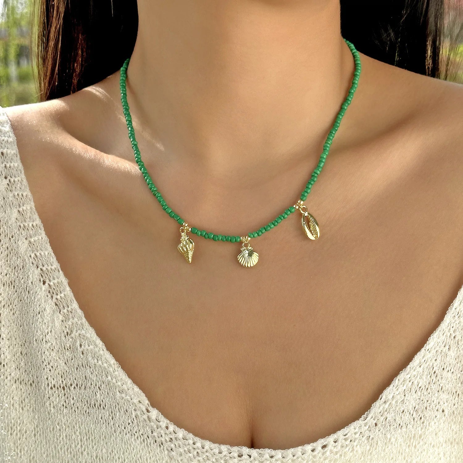 Starfish Beaded Choker