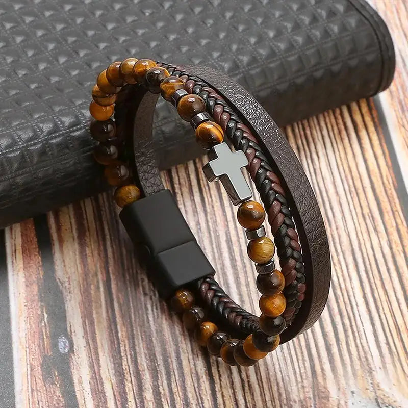 Multilayer Leather Rope Bracelet
