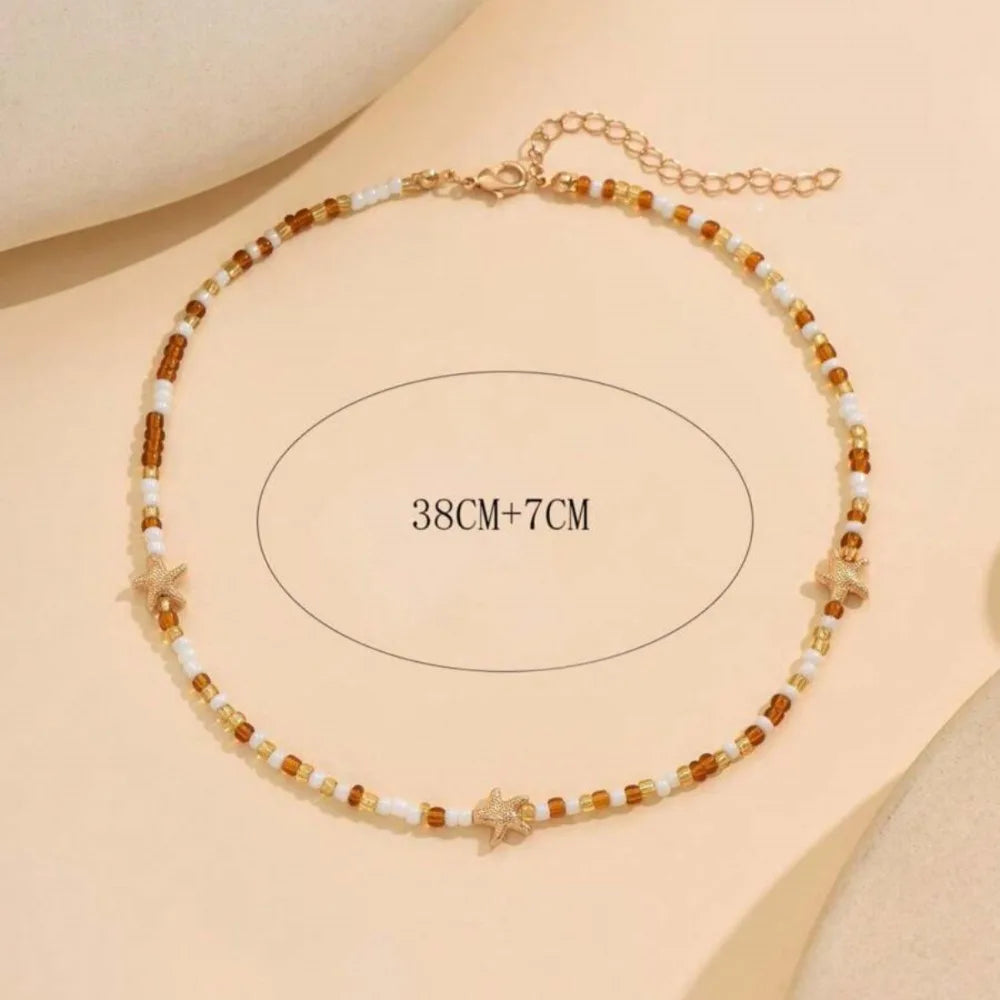 Starfish Beaded Choker
