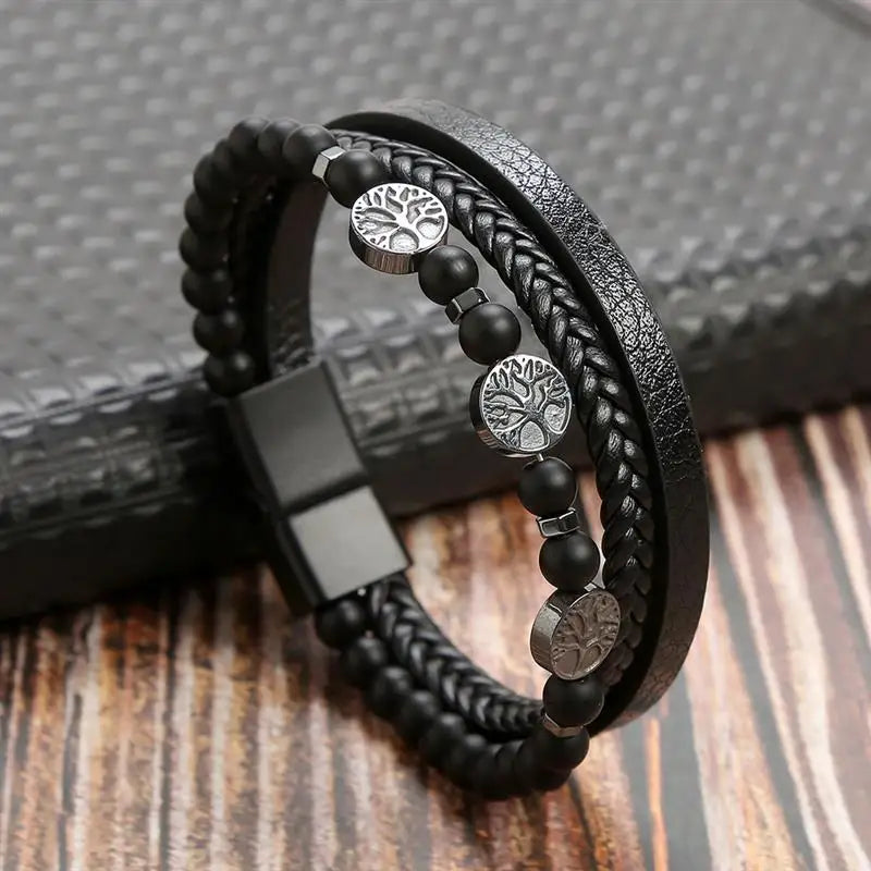 Multilayer Leather Rope Bracelet