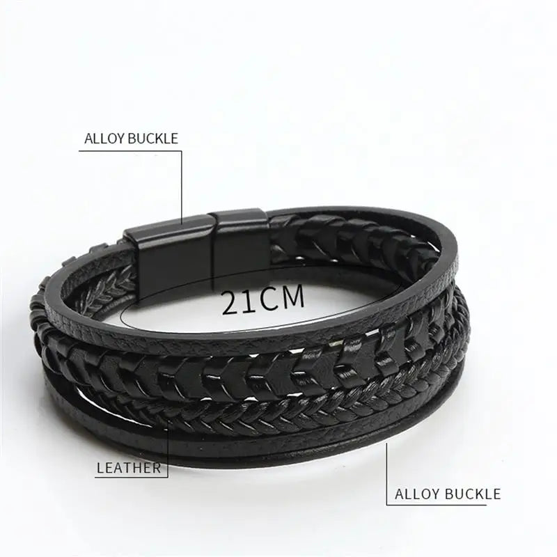 Multilayer Leather Rope Bracelet