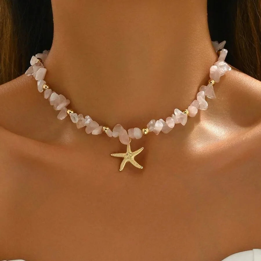 Starfish Beaded Choker