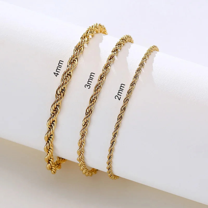 Twisted Rope Chain Bracelet