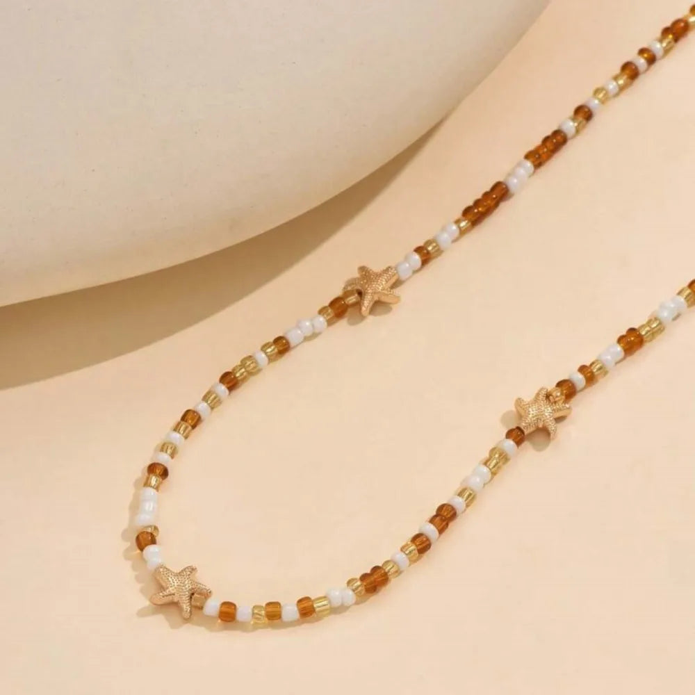 Starfish Beaded Choker